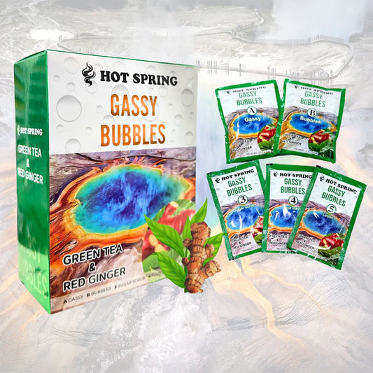 Hot Spring Gassy Bubble 5in1 - Green Tea & Red Ginger