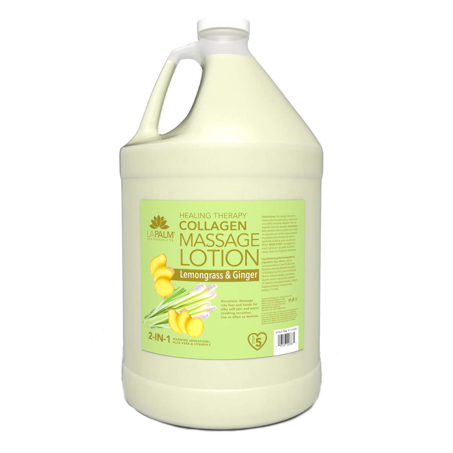 La Palm Healing Therapy Massage Lotion - Lemongrass & Ginger