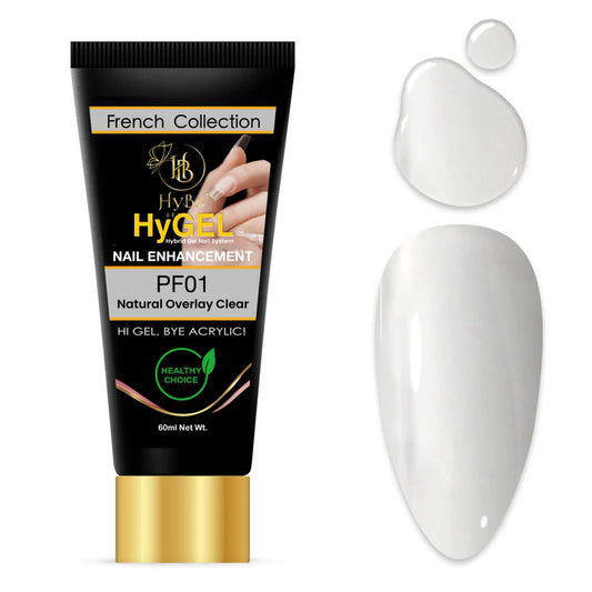 Hyba Hybrid Gel - HyGEL CLEAR 60ml - PF01 Natural Clear Overlay