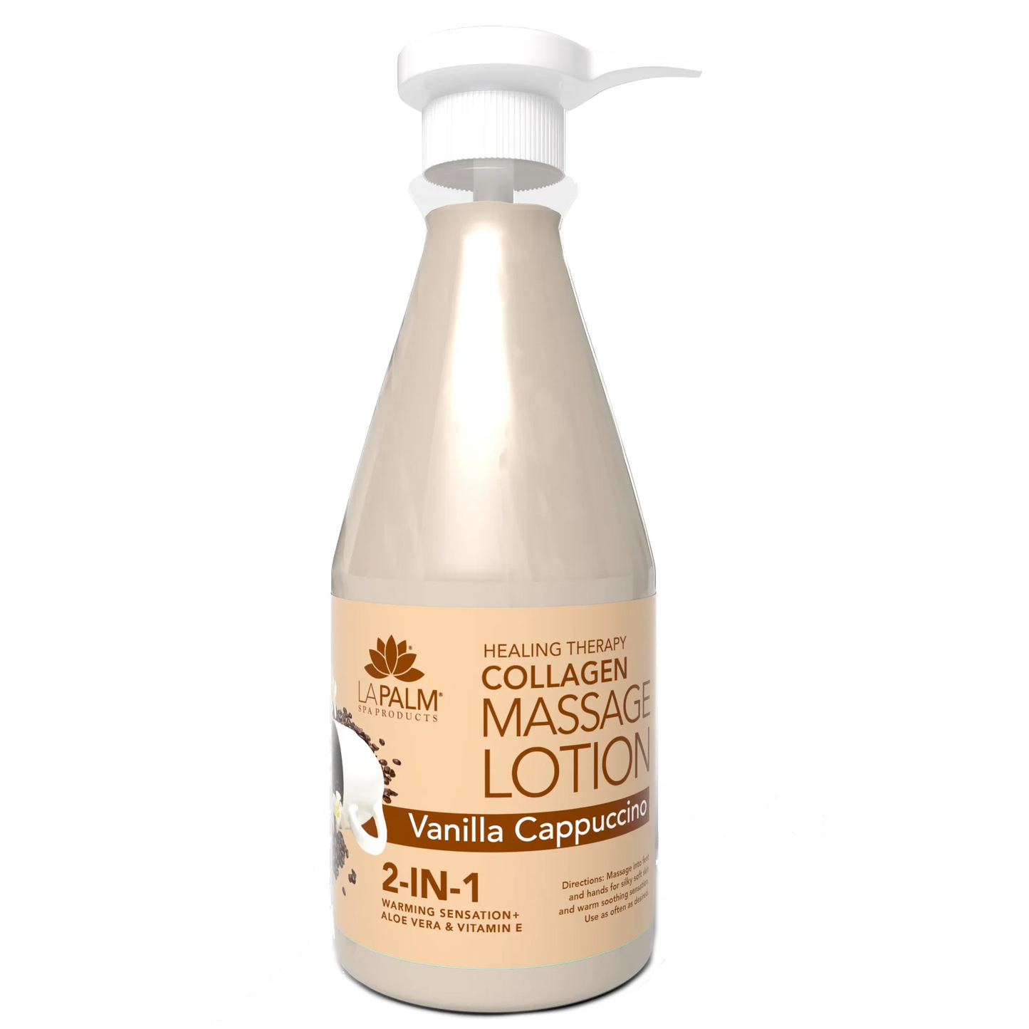 La Palm Healing Therapy Massage Lotion - Vanilla Cappuccino