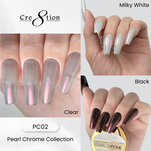 Cre8tion Pearl Chrome Nail Art Effect 1g - 02