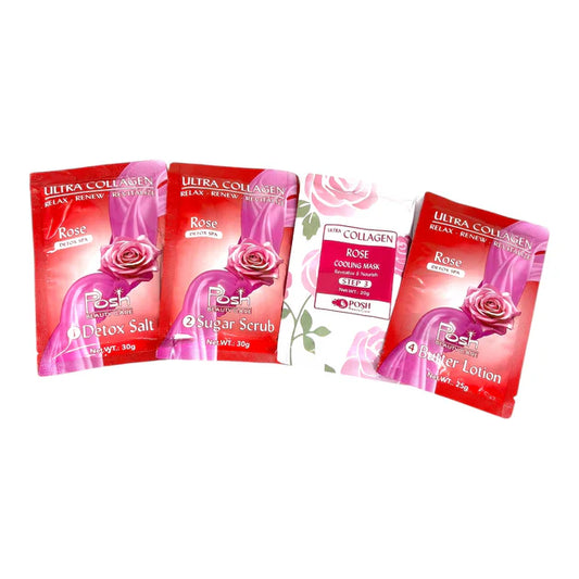 Posh Collagen Pedi Spa 4 Step - Rose