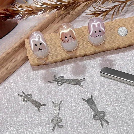 Pre-made Bunny Rabbit Shaped Clip For Cat Eye Magnet (5pcs)