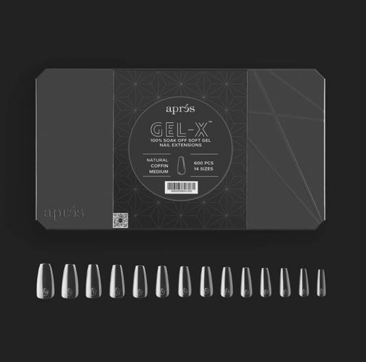 Gel-X® Natural Coffin Medium Box of Tips - Pro (600pcs)