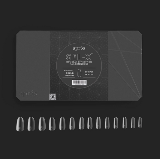 Gel-X® Natural Round Medium Box of Tips - Pro (600pcs)