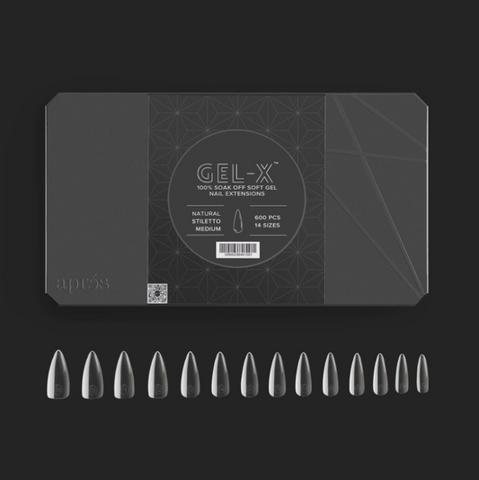 Gel-X® Natural Stiletto Medium Box of Tips - Pro (600pcs)