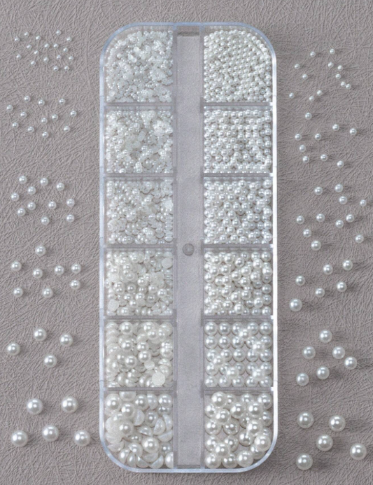 1.5/2/2.5/3/4/5mm Mixed Pearl Mini Nail Charms