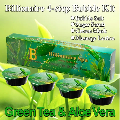 Billionaire 4 Steps Luxury Bubble Spa – Green Tea & Aloe Vera