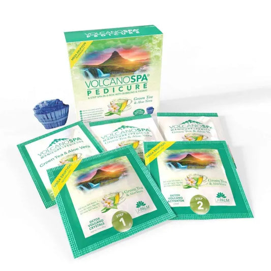 VolcanoSpa Pedi in a Box 6 Step - Green Tea & Aloe Vera