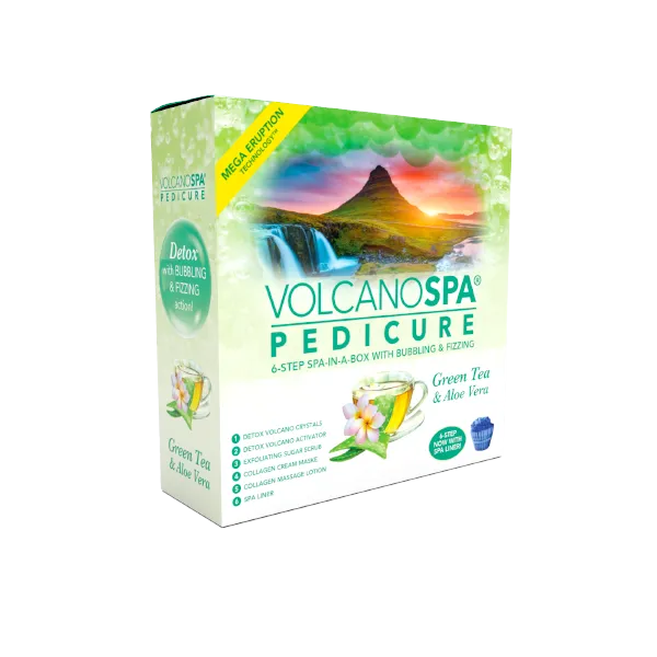 VolcanoSpa Pedi in a Box 6 Step - Green Tea & Aloe Vera