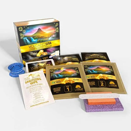 VolcanoSpa CBD Pedi in a Box 6 Step - Gold
