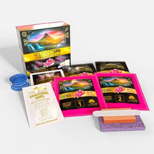 VolcanoSpa CBD Pedi in a Box 6 Step - Hot Lava