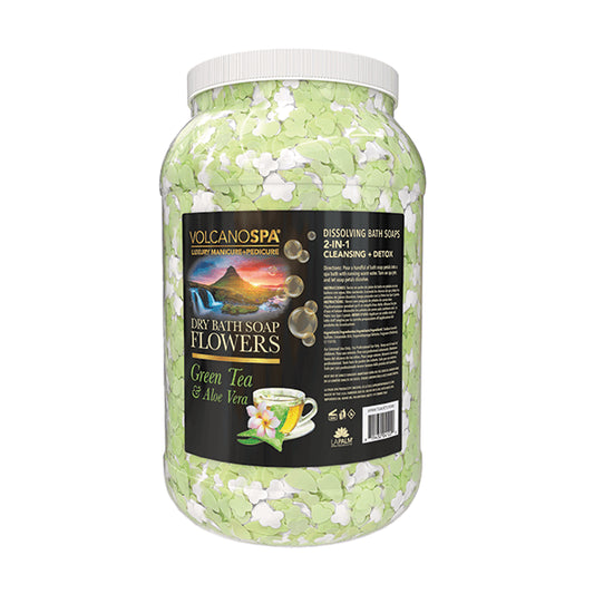 Volcano Dry Bath Soap Flowers - Green Tea & Aloe Vera