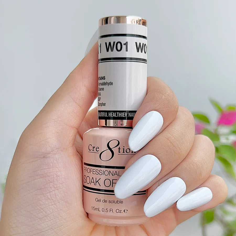 Cre8tion Gel - French Collection 0.5oz - W01 Cool White