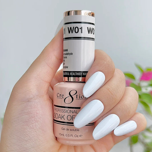 Cre8tion Gel - French Collection 0.5oz - W01 Cool White