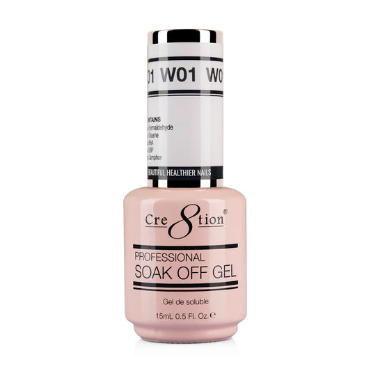 Cre8tion Gel - French Collection 0.5oz - W01 Cool White