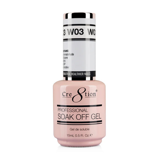 Cre8tion Gel - French Collection 0.5oz - W03 Ice White
