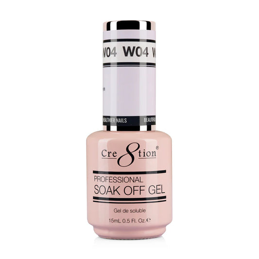 Cre8tion Gel - French Collection 0.5oz - W04 Blush White (White in a Pink Shades)
