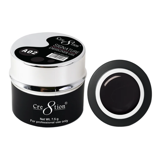 Cre8tion Signature Designer Gel 7.5 g - A02 Super Black