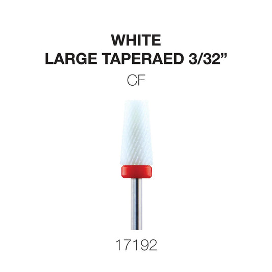 Cre8tion White Ceramic Fine - Large Tapered - 3/32"