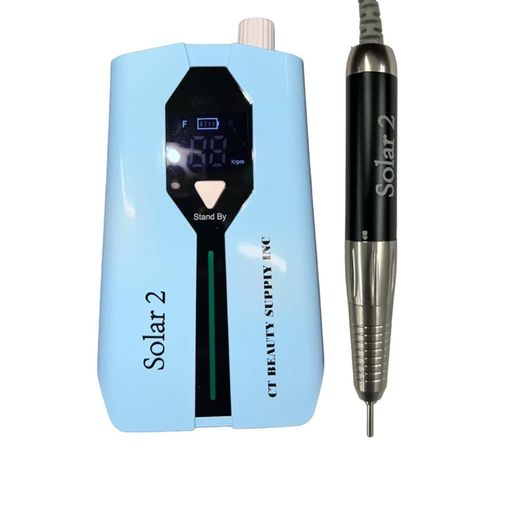 CT Solar 2 Nail Drill Rechargeable E-File System - Blue