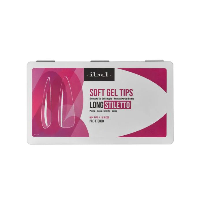 ibd Soft Gel Tips - Long Stiletto (504pcs)
