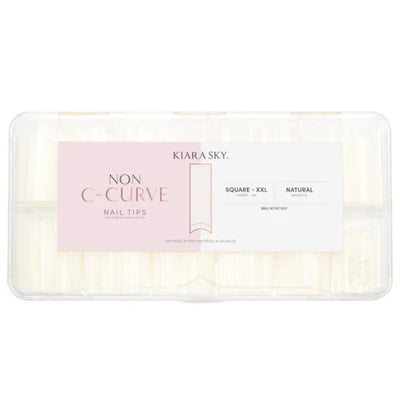 Kiara Sky Non C-Curve Nail Tips XXL - Square Natural