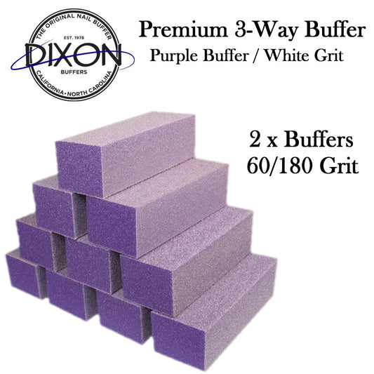 Dixon 3 Way Buffer - Purple with White Grit (60/100) (2 Pieces)