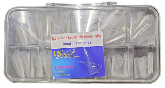 USN - Stiletto Clear Nail Tips Refill